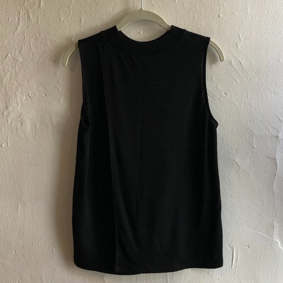Rag & Bone Jean sleeveless black mock turtleneck - Picture 3 of 6